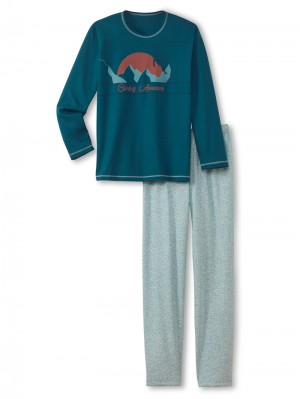 Kids' Calida Boys Climbing Pyjama Pyjama Deep Dive Petrol | 104683-QBS