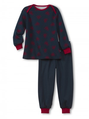 Kids' Calida Family & Friends Pyjama With Cuff Pyjama Dark Sapphire | 059168-ZQS