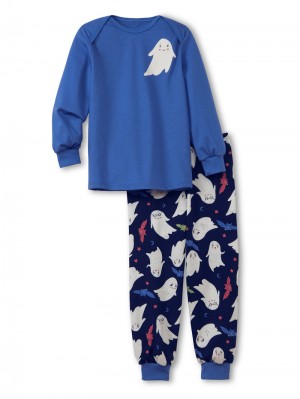 Kids' Calida Toddlers Ghost Pyjama With Cuff Pyjama Deep Cobalt | 095826-BDV