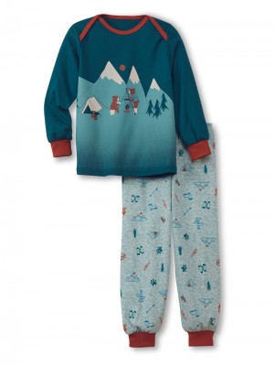 Kids' Calida Toddlers Scout Pyjama With Cuff Pyjama Deep Dive Petrol | 768019-MHJ