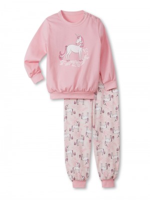 Kids' Calida Toddlers Unicorn Pyjama With Cuff Pyjama Coral Blush | 189652-HIB