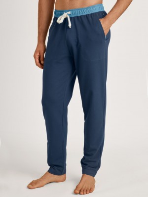 Men Calida Circular Refresh Jogging Trousers, Cradle To Cradle Certified® Loungewear Insignia Blue | 852479-QGZ