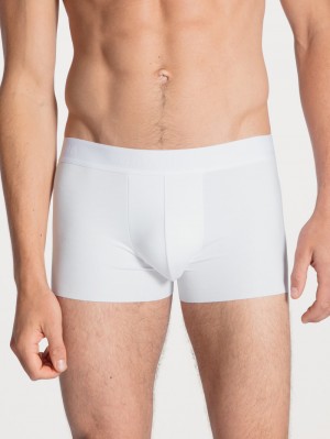 Men Calida Clean Line Boxer Brief With Elastic Waistband Underwear Weiss | 309146-GNY