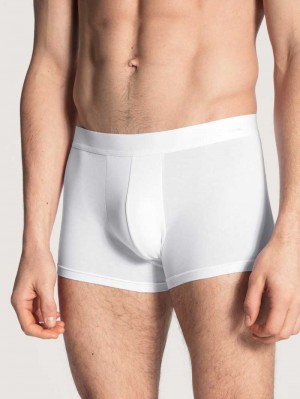 Men Calida Cotton Code Boxer Brief Underwear Weiss | 608241-VFC