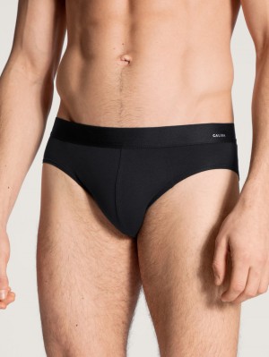 Men Calida Cotton Code Brief Underwear Schwarz | 957814-ELO