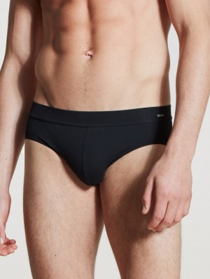 Men Calida Cotton Code Brief Underwear Schwarz | 045931-XTF