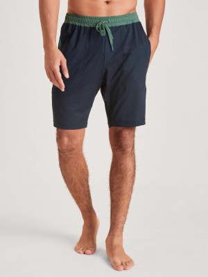 Men Calida Dsw Balancing Shorts Sleepwear Dark Sapphire | 108739-FAR