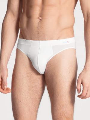 Men Calida Evolution Mini Brief Underwear Weiss | 792438-LWQ