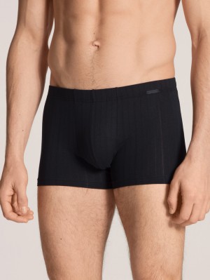 Men Calida Pure & Style Boxer Brief, Covered Waistband Underwear Schwarz | 753918-ZUI