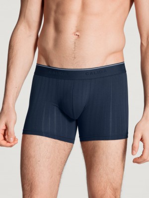 Men Calida Pure & Style Boxer Brief Underwear Indigo Mood | 530681-YDX