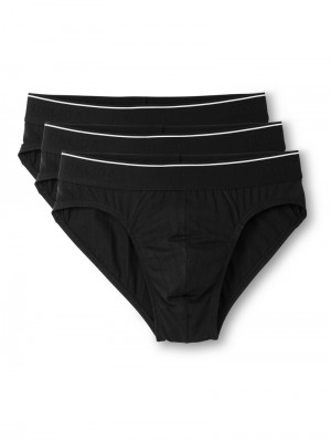 Men Calida Pure & Style Brief, Value Pack Underwear Schwarz | 835261-PBT