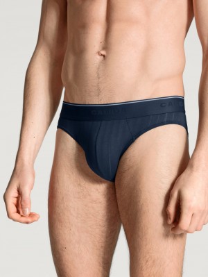 Men Calida Pure & Style Mini Brief Underwear Indigo Mood | 239476-BZJ