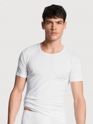 Men Calida Pure & Style T-shirt Underwear Weiss | 497561-IME