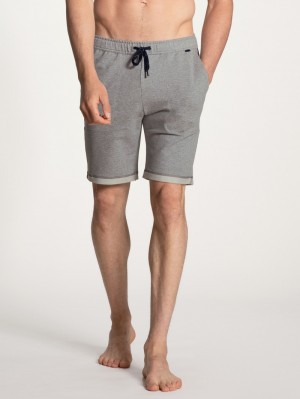 Men Calida Remix Basic Lounge Bermudas Loungewear Carbon Melé | 943601-RIB