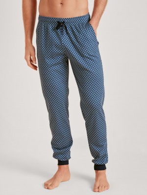 Men Calida Rmx Sleep Enjoy Pants Sleepwear Vintage Indigo | 654107-NPF