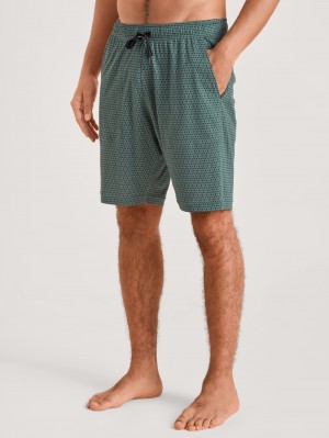 Men Calida Rmx Sleep Leisure Bermudas Sleepwear Dark Glen | 438207-KYS