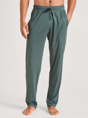 Men Calida Rmx Sleep Leisure Pants Sleepwear Dark Glen | 583940-VKM