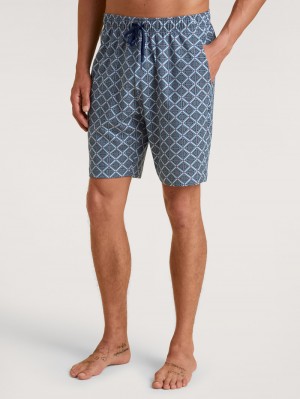 Men Calida Rmx Sleep Time Off Bermudas Sleepwear Stormy Grey | 423607-TXZ