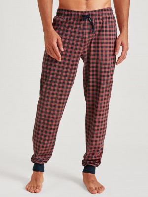 Men Calida Rmx Sleep Time Off Pants Sleepwear Mineral Red | 659142-HXD