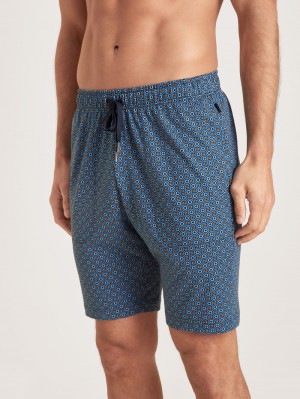 Men Calida Special Shorts Sleepwear Indian Blue | 360178-STE