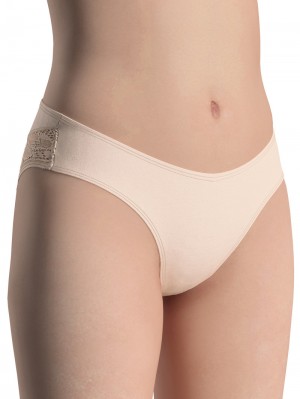 Women Calida 100% Nature Mum Brief, Regular Cut, Cradle To Cradle Certified® Underwear Lace Parfait Pink | 381465-ELU