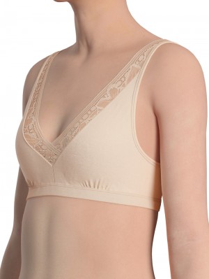 Women Calida 100% Nature Mum Bustier, Cradle To Cradle Certified® Underwear Lace Parfait Pink | 192738-TMV