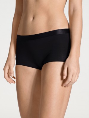 Women Calida Cate Shorty Regular Cut Underwear Schwarz | 751069-QXH