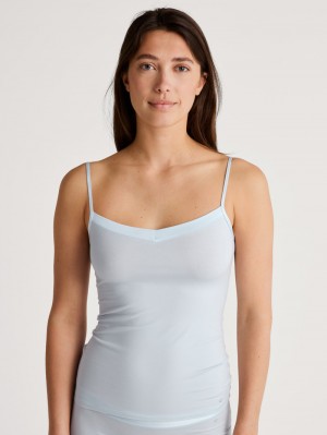 Women Calida Cate Spaghetti Top Underwear Arctic Ice | 901458-MSI