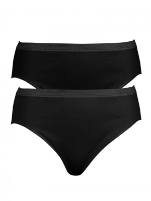 Women Calida Classic Light Mini Brief 2pk Underwear Black | 715062-VXI