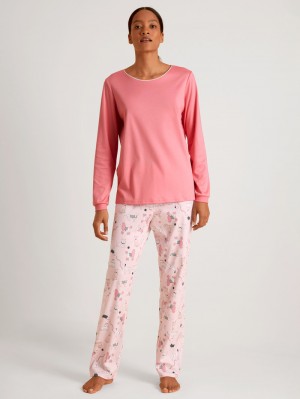 Women Calida Dog Dreams Pyjama Sleepwear Strawberry Ice | 813790-IWQ