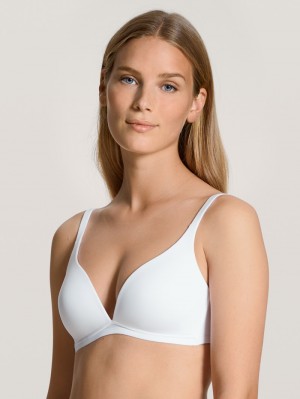 Women Calida Eco Sense Soft Bra Underwear Weiss | 391064-CGV