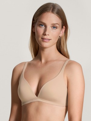 Women Calida Eco Sense Soft Bra Underwear Rose Teint | 605714-QAJ