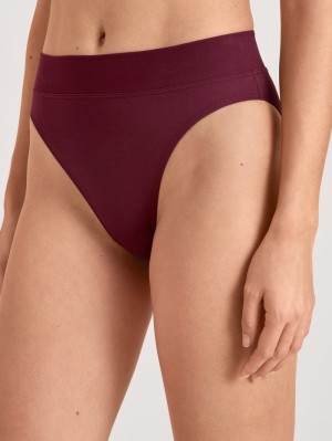 Women Calida Elastic Brief, High Waist Underwear English Red | 857123-WVQ