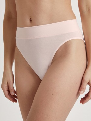 Women Calida Elastic Brief, High Waist Underwear Creole Pink | 098741-PXE