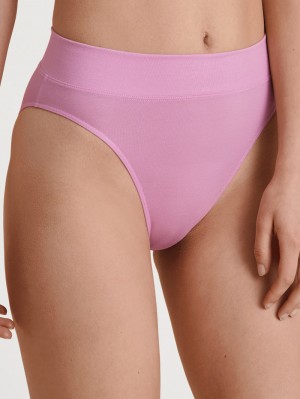 Women Calida Elastic Brief, High Waist Yoga Bubble Gum Pink | 794806-XAC