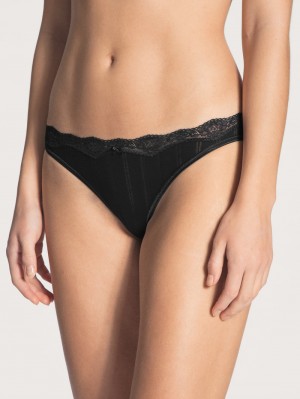 Women Calida Etude Toujours Brief, Low Cut Underwear Schwarz | 067231-FAO