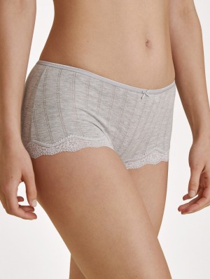 Women Calida Etude Toujours Panty, Low Cut Underwear Grey Melange | 276490-CUY