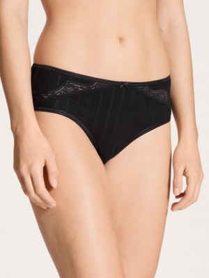 Women Calida Etude Toujours Shorty Regular Cut Underwear Schwarz | 602379-YRL