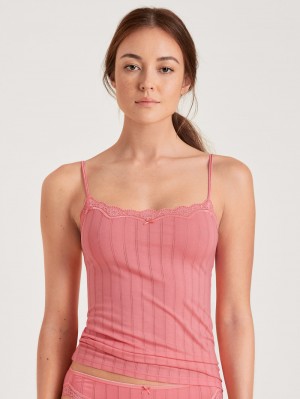 Women Calida Etude Toujours Spaghetti Top Underwear Strawberry Ice | 637589-HUF