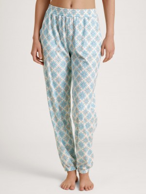 Women Calida Favourites Balance Pants Sleepwear Glacier Blue | 786549-RMV