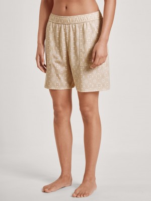 Women Calida Favourites Desert Shorts Sleepwear Irish Cream | 521863-GUT