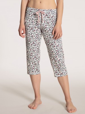 Women Calida Favourites Dreams 3/4 Pants Sleepwear Star White | 847521-DVQ