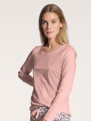 Women Calida Favourites Dreams Shirt Long Sleeve Sleepwear Rose Bud | 894723-MDF