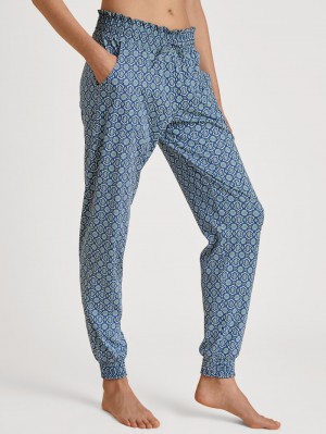 Women Calida Favourites Energy Pants Sleepwear Sodalite Blue | 367180-WGJ