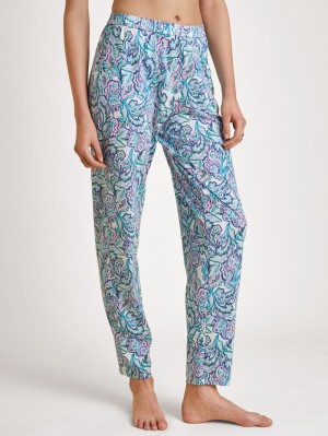 Women Calida Favourites Energy Pants Sleepwear Blue Topaz | 851097-OMN