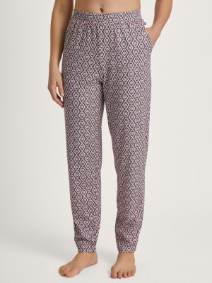 Women Calida Favourites Ground Pants Sleepwear Laurel Green Print | 638147-HGM