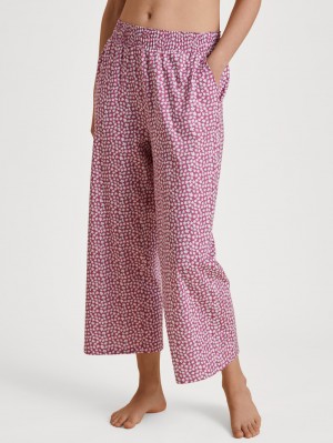 Women Calida Favourites Harmony 7/8 Pants Sleepwear Red Violet | 861354-YBG