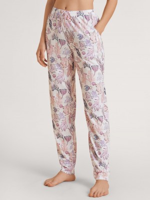 Women Calida Favourites Harmony Pants Sleepwear Star White | 786203-BCU