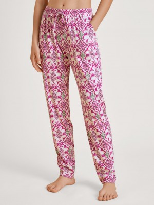 Women Calida Favourites Healing Pants Sleepwear Orchid Flower | 956173-ADO