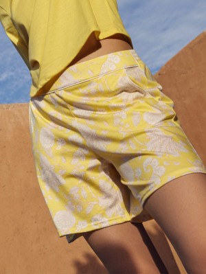 Women Calida Favourites Light Shorts Sleepwear Golden Cab Yellow | 802746-YBM